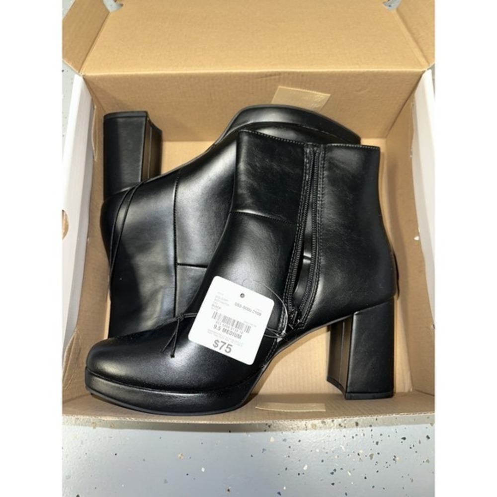 Worthington Gino Women's Black Block Heel Bootie Size 9M NEW in Box Z24
